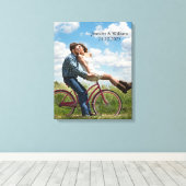 Persoonlijke Aangepaste Trouwfoto Canvasprint Canvas Afdruk (Insitu (Houten vloer))