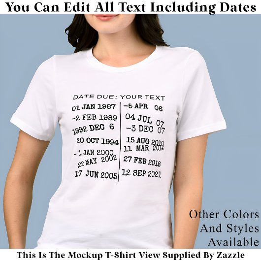 Persoonlijke aangepaste wisselaar Datum Stamp Memo Tri-Blend Shirt