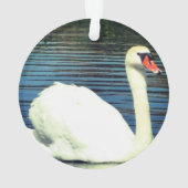 Persoonlijke aangepaste zwaanfoto ornament (achterkant)