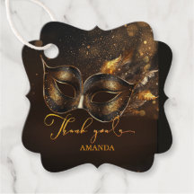 Persoonlijke Aanpasbare Maskerade Favor Tag