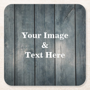 Persoonlijke Aanpassing Uw Eigen Foto Houten Vierk Kartonnen Onderzetters