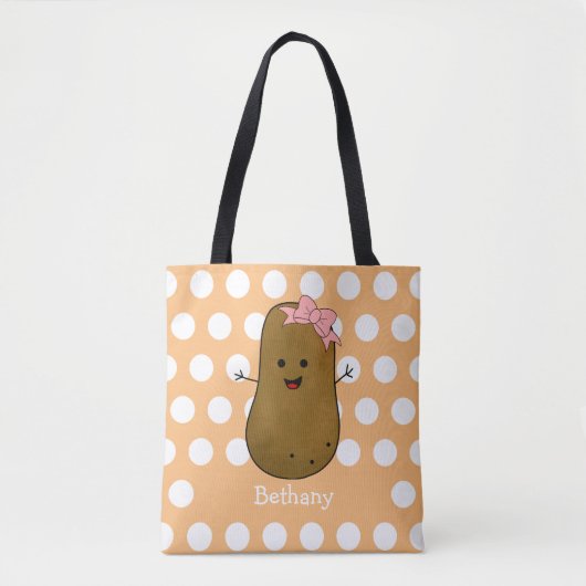Persoonlijke Aardappel Meisje Tote Bag (Voorkant)
