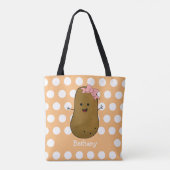 Persoonlijke Aardappel Meisje Tote Bag (Achterkant)