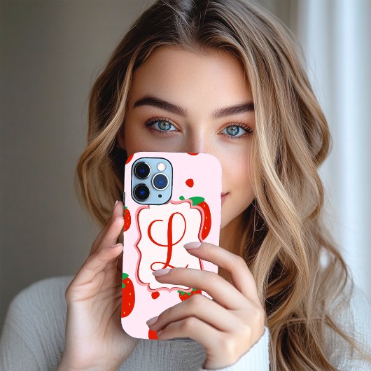 Persoonlijke aardbei iPhone hoes