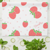 Persoonlijke aardbeien Keukenhanddoeken (Gevouwen)