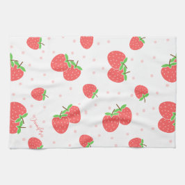 Persoonlijke aardbeien Keukenhanddoeken