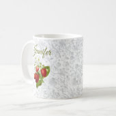 Persoonlijke aardbeien mok koffiekopje (Voorkant links)