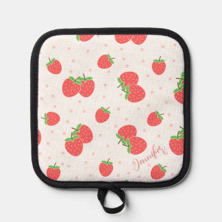 Persoonlijke aardbeien ovenwant Cute op maat gemaa Pannenlap