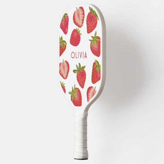 Persoonlijke aardbeiennaam pickleball paddle (Links)