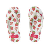 Persoonlijke aardbeienzomer kinder teenslippers (Voetbed)