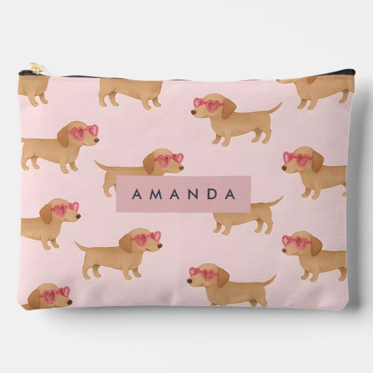 Persoonlijke Aardige Dachshund Hond Etui (Voorkant)