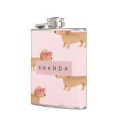 Persoonlijke Aardige Dachshund Hond Heupfles (Links)