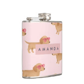 Persoonlijke Aardige Dachshund Hond Heupfles (Rechts)