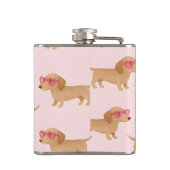 Persoonlijke Aardige Dachshund Hond Heupfles (Achterkant)