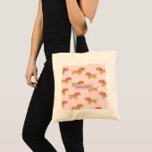 Persoonlijke Aardige Dachshund Hond Tote Bag (Voorkant (product))