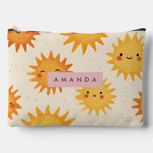 Persoonlijke Aardige Opgewekte Lachende Zon Etui (Voorkant)