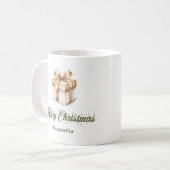 Persoonlijke aardse kerst koffiemok (Voorkant links)