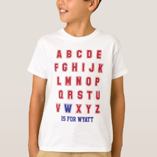 Persoonlijke ABC Alphabet Letters W zijn voor ... T-shirt
