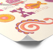 Persoonlijke ABC Dieren Alfabet Meisje Poster (Hoek)