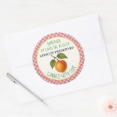Persoonlijke abrikozenjam inmaaklabelsheet ronde sticker (Envelop)