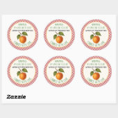 Persoonlijke abrikozenjam inmaaklabelsheet ronde sticker (Vel)