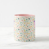 Persoonlijke Abstract Boho Chic Monogrammok - V Mok (Midden)