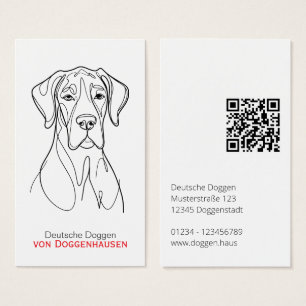 Persoonlijke Abstract Dog Great Dane Visitekaartje