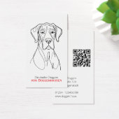 Persoonlijke Abstract Dog Great Dane Visitekaartje (Bureau)