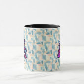 Persoonlijke Abstract Geometrische Monogrammok - A Mok (Midden)