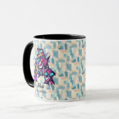 Persoonlijke Abstract Geometrische Monogrammok - A Mok (Voorkant links)