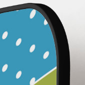 Persoonlijke Abstracte bloemen, Polka Dots, Monogr Pickleball Paddle (Links Detail)