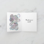 Persoonlijke, abstracte doedelkunst, bedankt kaart (Binnen)