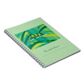 Persoonlijke Abstracte Groene Kameleon Notitieboek (Rechterzijde)