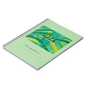 Persoonlijke Abstracte Groene Kameleon Notitieboek (Linkerzijde)