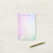 Persoonlijke abstracte pastel esthetische punt ras post-it® notes (Op bureau)