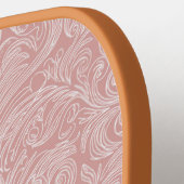 Persoonlijke Abstracte Roze Blush Pickleball Paddle (Links Detail)