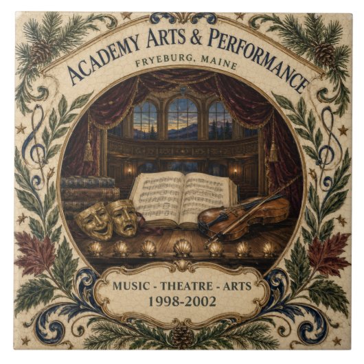 Persoonlijke Academy Arts Performance Fryeburg ME Tegeltje (Voorkant)