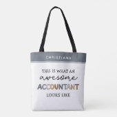 Persoonlijke Accountant Grappige Geweldige Account Tote Bag (Achterkant)