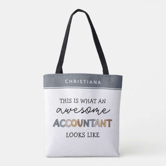 Persoonlijke Accountant Grappige Geweldige Account Tote Bag (Achterkant)