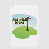 Persoonlijke Ace Hole in One Golfhanddoek (Voorkant)
