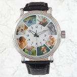 Persoonlijke acht gewonde foto's polshort Watch Horloge<br><div class="desc">Korte horloge met verwisselbare afgeronde foto's. Geweldig voor het gezin om te geven als cadeau.</div>