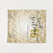 Persoonlijke Achtergrond Gouden Lichten Sweet 16 Wandkleed (Voorkant (horizontaal))