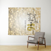 Persoonlijke Achtergrond Gouden Lichten Sweet 16 Wandkleed (In Situ (horizontaal))