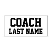 Persoonlijke achternaam coach rubberstempel (Afrduk)