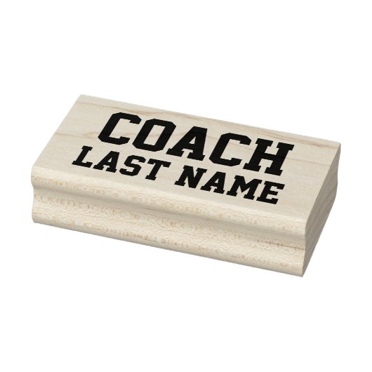Persoonlijke achternaam coach rubberstempel (Stempel)