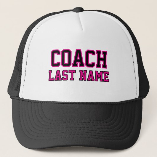 Persoonlijke achternaam coach trucker pet (Voorkant)