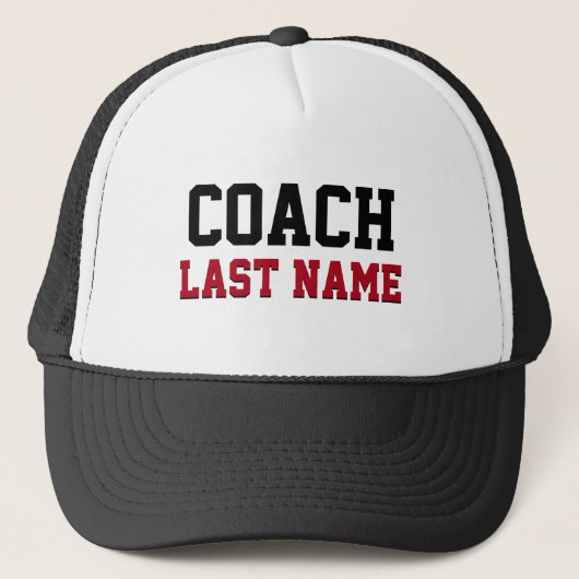 Persoonlijke achternaam coach trucker pet (Voorkant)