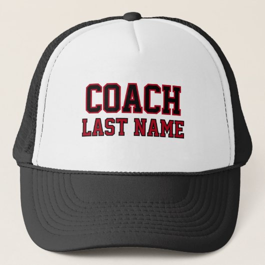 Persoonlijke achternaam coach trucker pet (Voorkant)