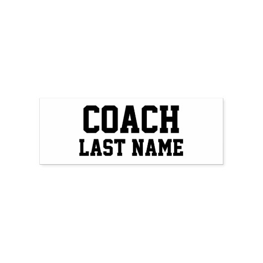 Persoonlijke achternaam coach  zelfinktende stempel (Design)