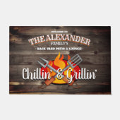 Persoonlijke achtertuin Chillin' en Grillin' Patio Deurmat (Voorkant)